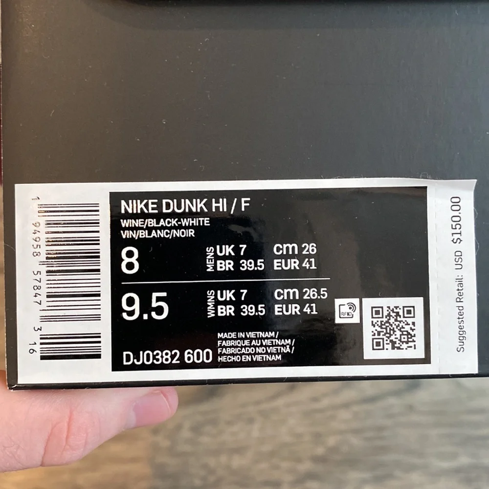 New Nike dunk high x Fragment size 8 - Picture 8 of 9